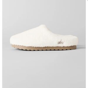 ALO Yoga Ivory Faux Sherpa Slippers